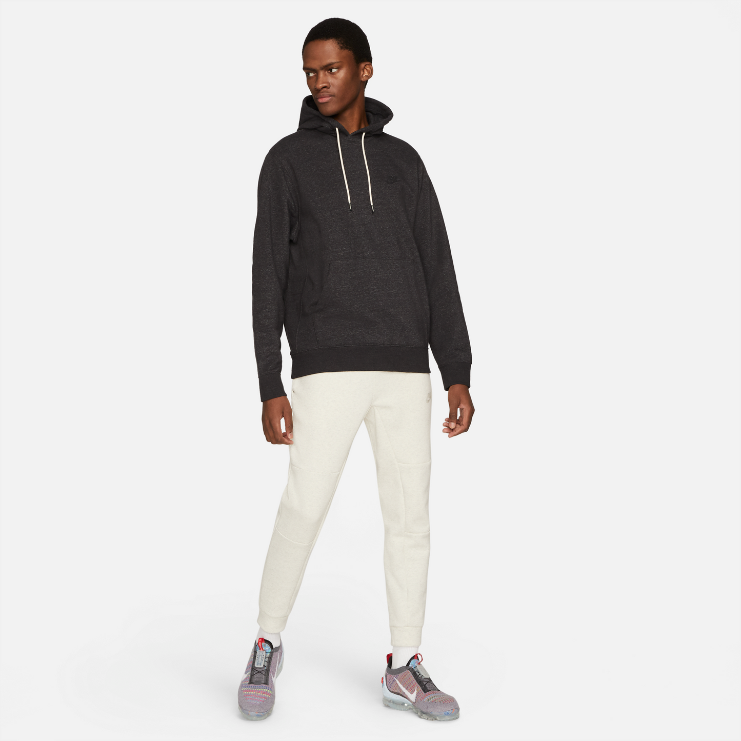 Nike Sportswear Revival Hoodie - White Dark Smoke Grey