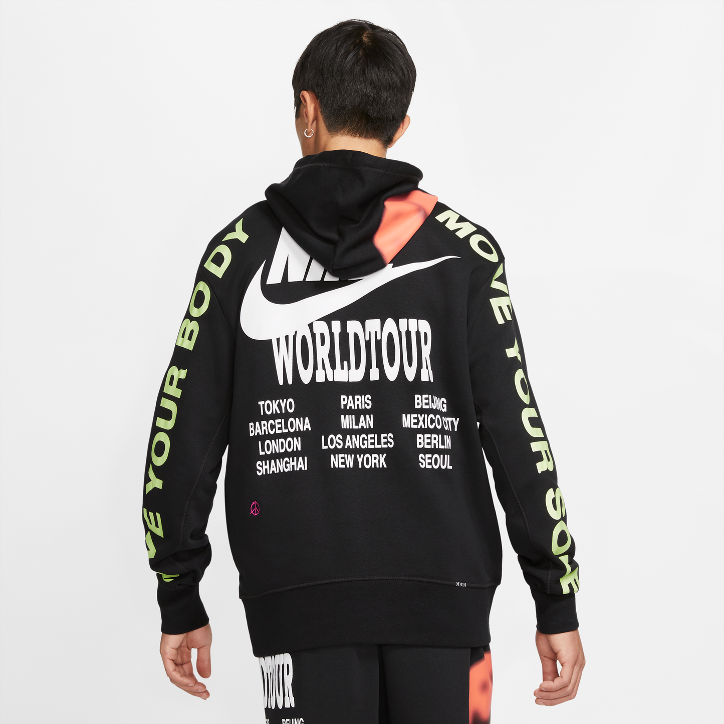 Nike Sportswear World Tour Pullover Hoodie - Black