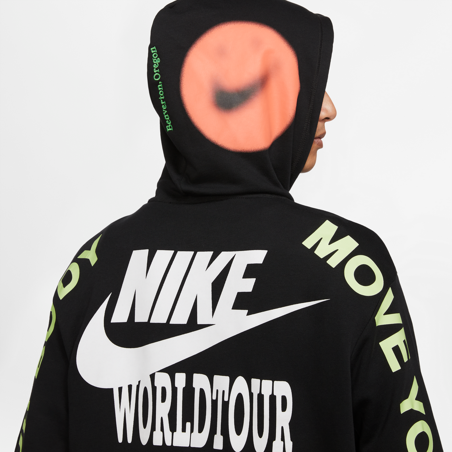 Nike Sportswear World Tour Pullover Hoodie - Light Liquid Lime
