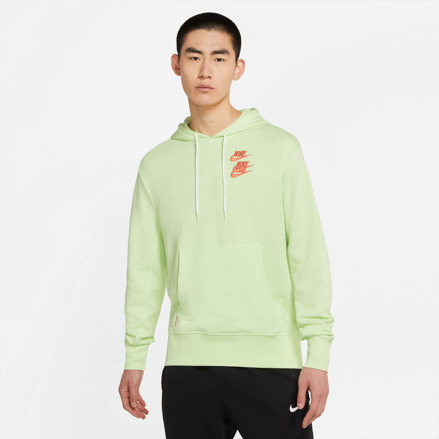 Nike Sportswear World Tour Pullover Hoodie - Light Liquid Lime