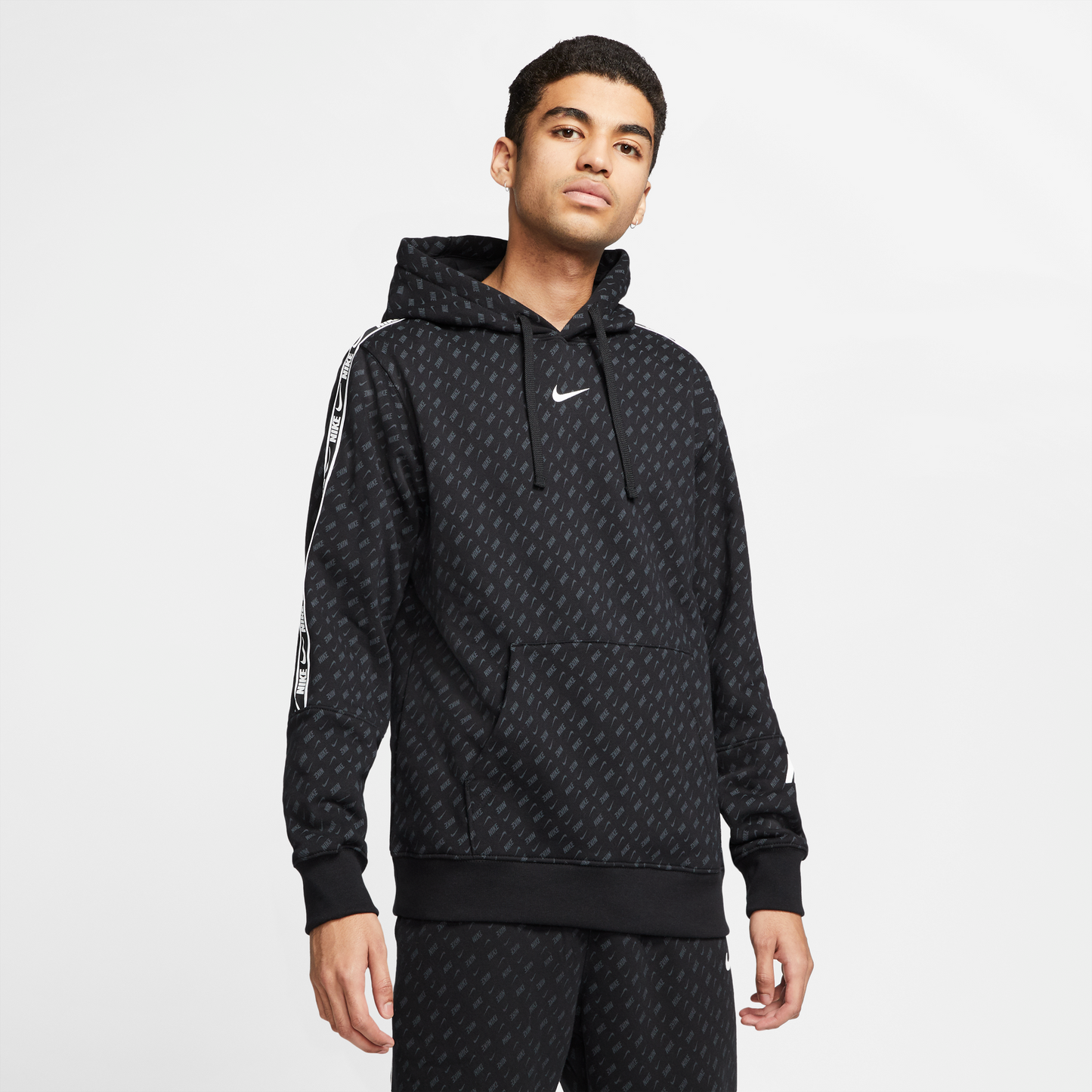 Nike Sportswear Repeat Print Hoodie - Black