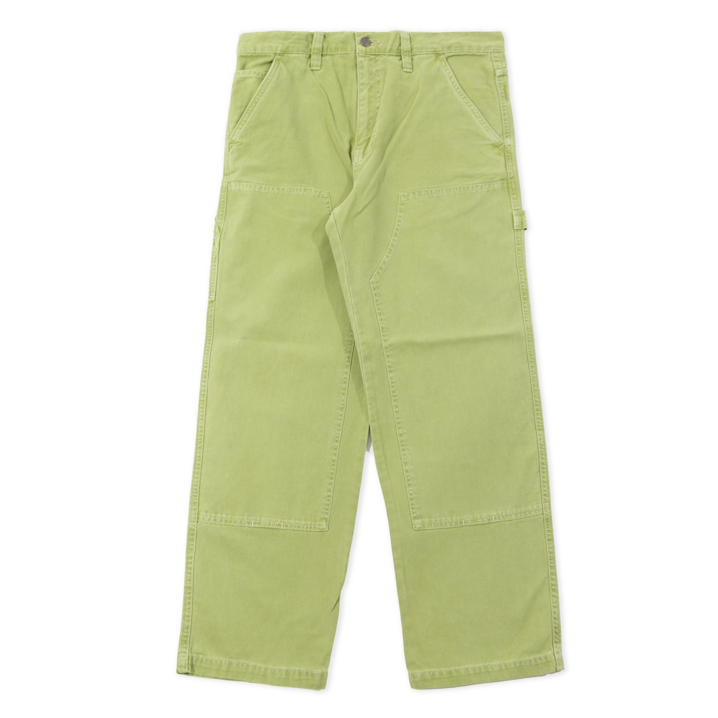 Stüssy Stone Washed Canvas Work Pant - Lime