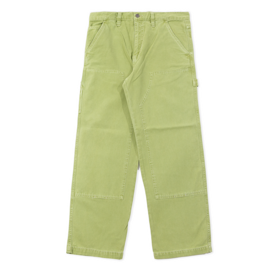 Stüssy Stone Washed Canvas Work Pant - Lime