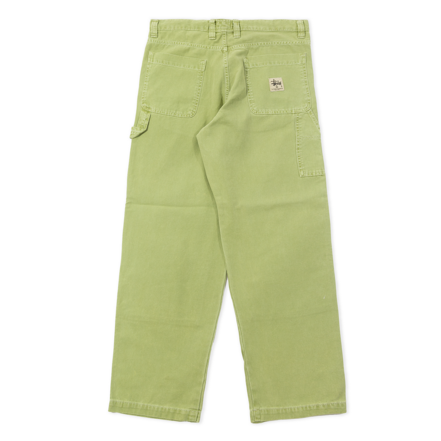 Stüssy Stone Washed Canvas Work Pant - Lime