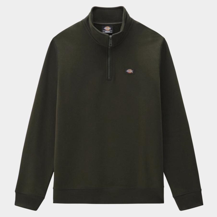 Dickies Oakport Quarter Zip - Olive Green