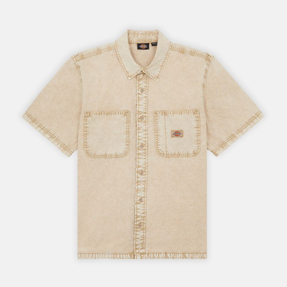Dickies Newington S/S Shirt - Sandstone Double Dyed Acid