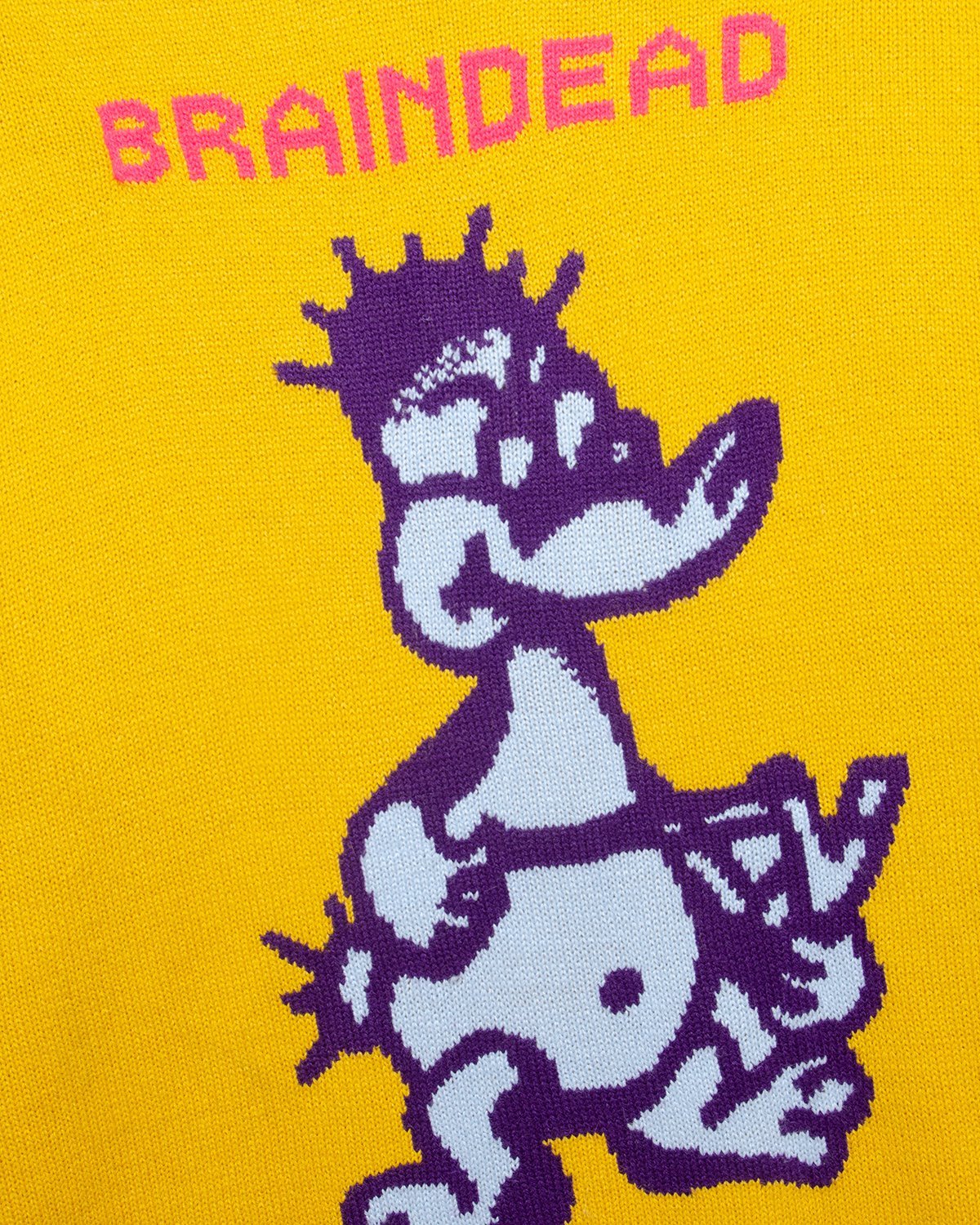 Brain Dead Slingshot Knit Sweatshirt - Mustard
