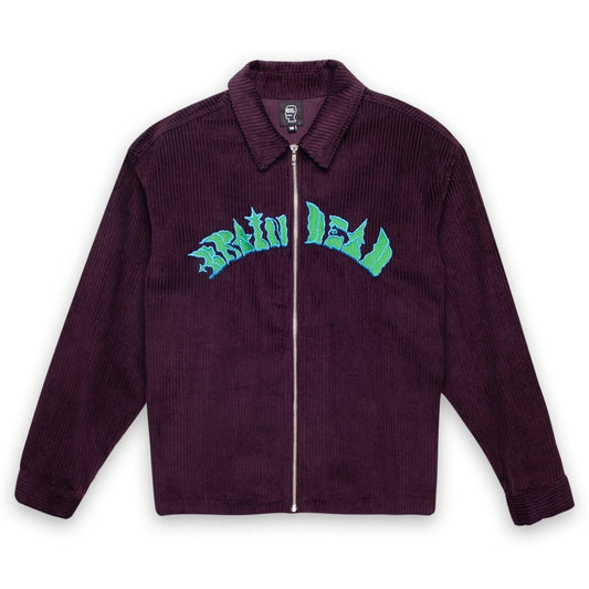 Brain Dead Cobblestone Cord Zip Jacket - Purple