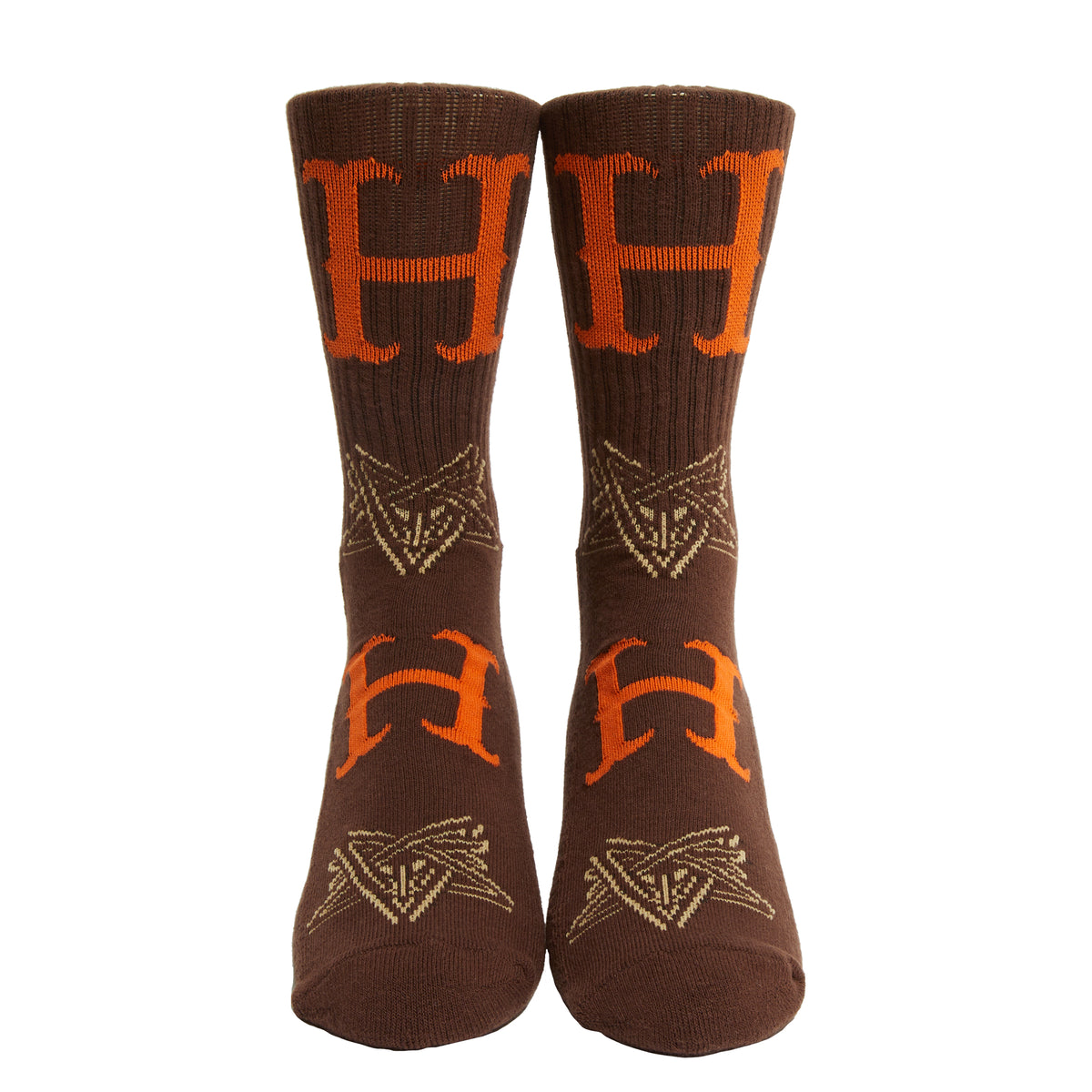 HUF x Thrasher Duality Sock - Chocolate