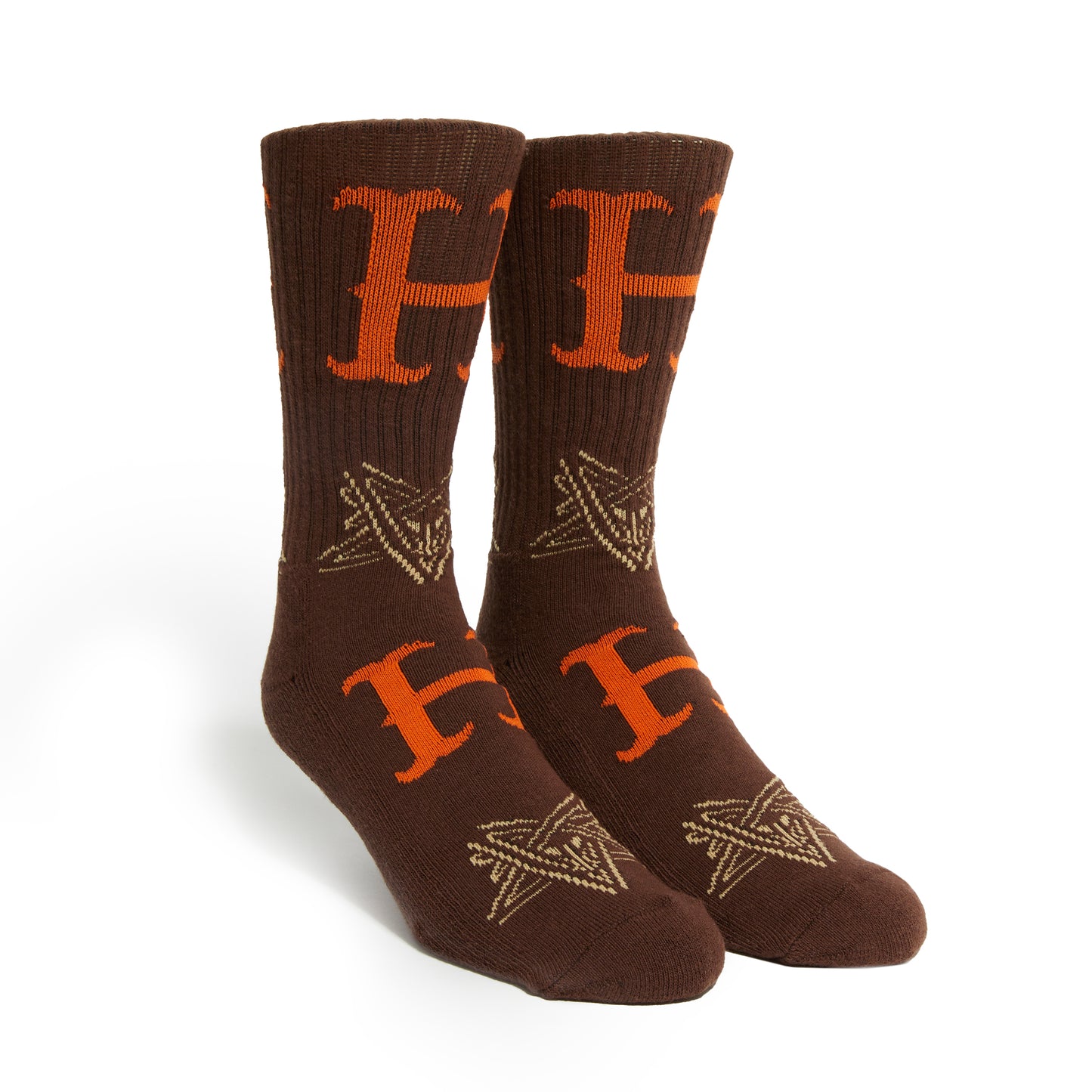 HUF x Thrasher Duality Sock - Chocolate