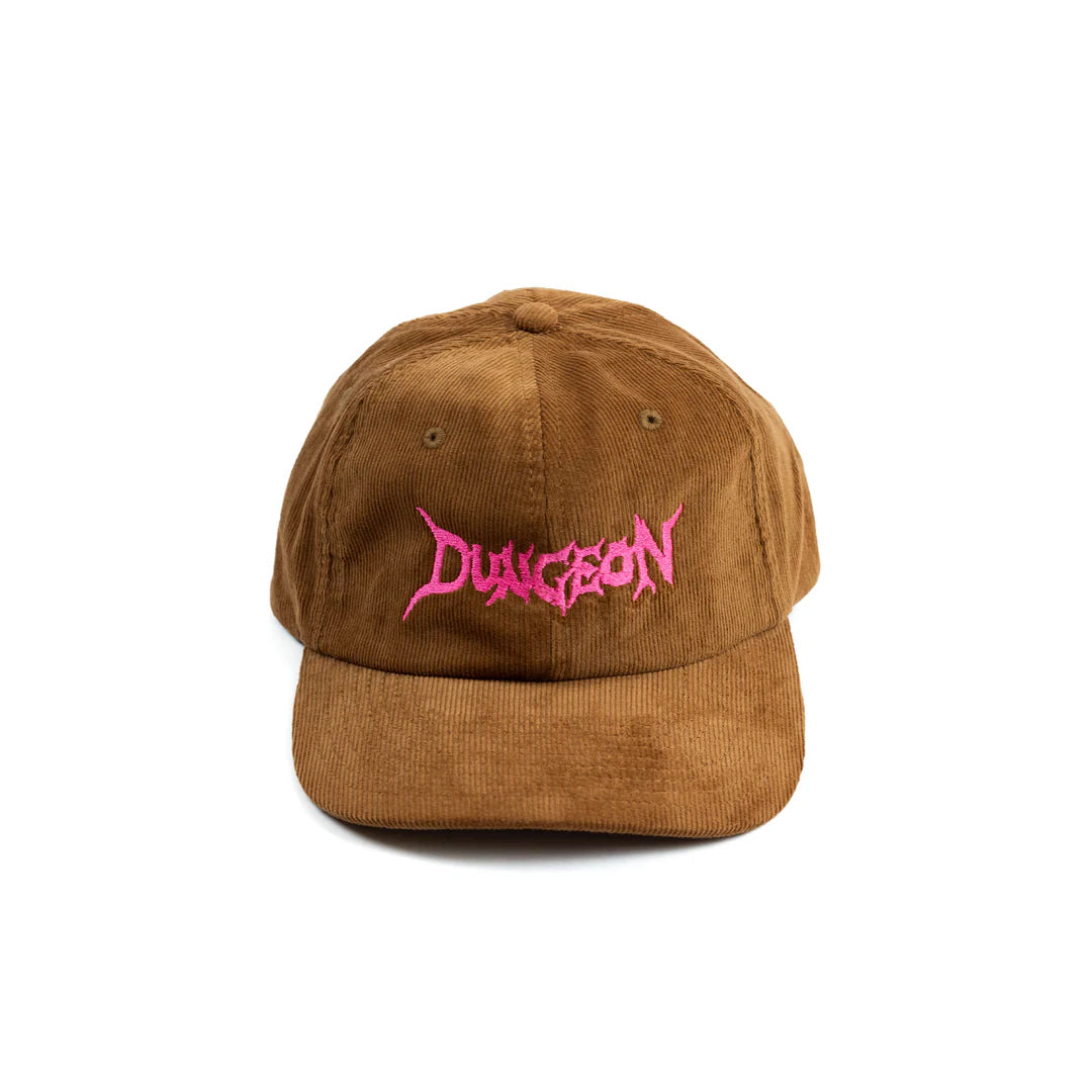 Dungeon Emb Cord Cap - Camel Neon Pink