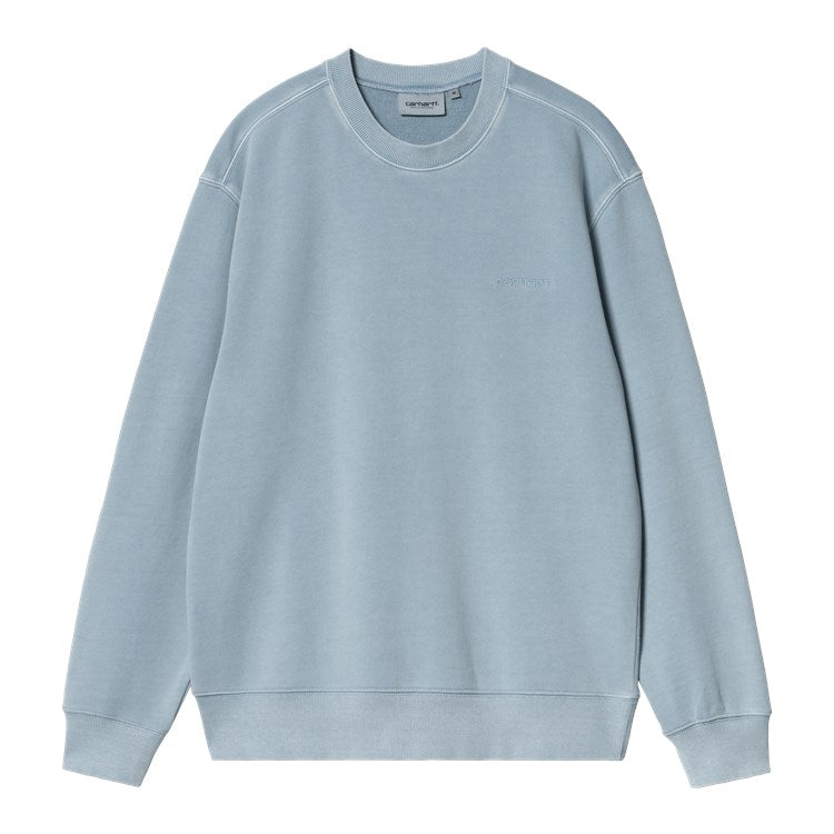 Carhartt WIP Duster Script Sweat - Misty Sky Garment Dyed