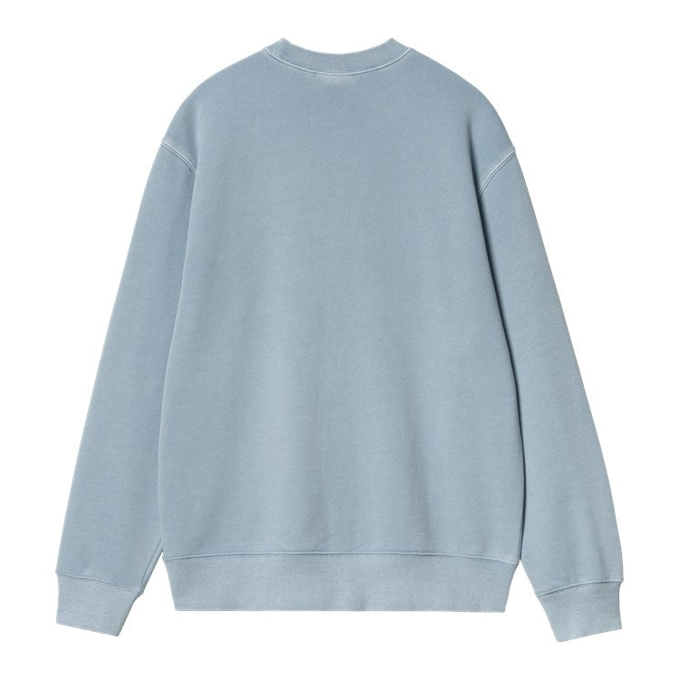 Carhartt WIP Duster Script Sweat - Misty Sky Garment Dyed