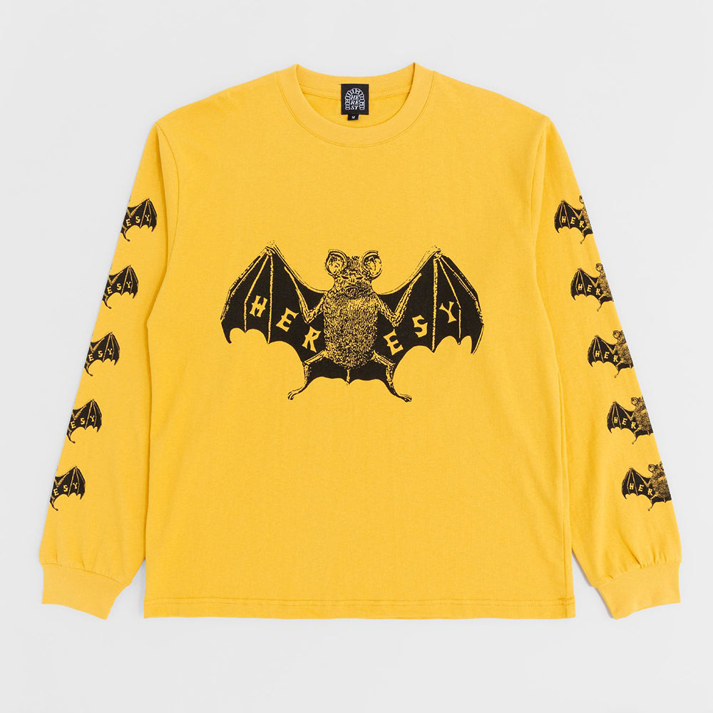 Heresy Bats LS Tee - Yellow