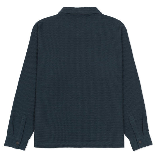 Brain Dead Waffle Snap Front Shirt - Navy