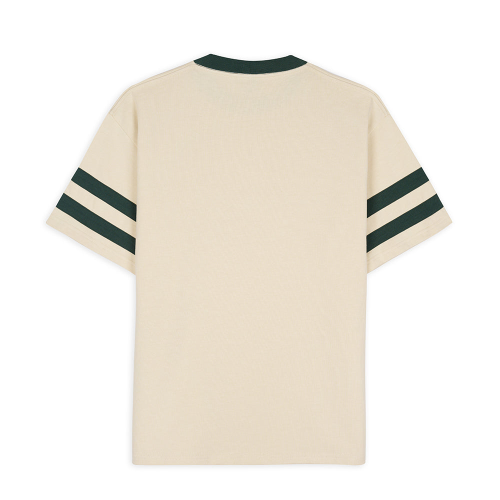 Brain Dead Embossed Worldwide Football Shirt - Natural
