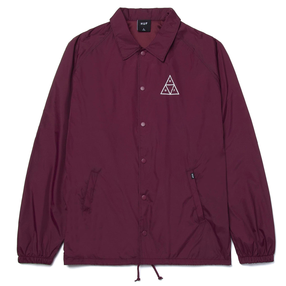 HUF Essentials Triple Triangle Coach Jacket - Maroon