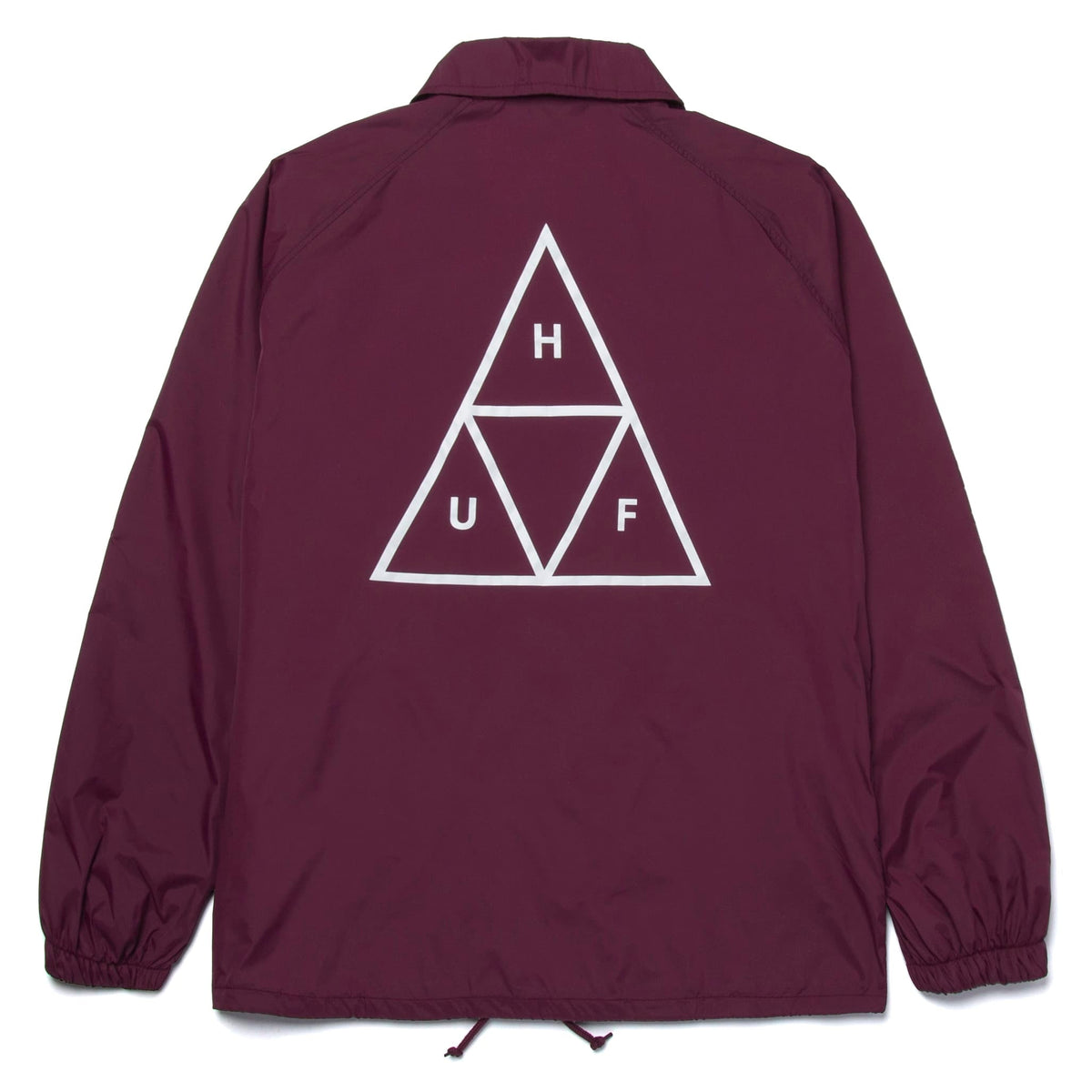 HUF Essentials Triple Triangle Coach Jacket - Maroon