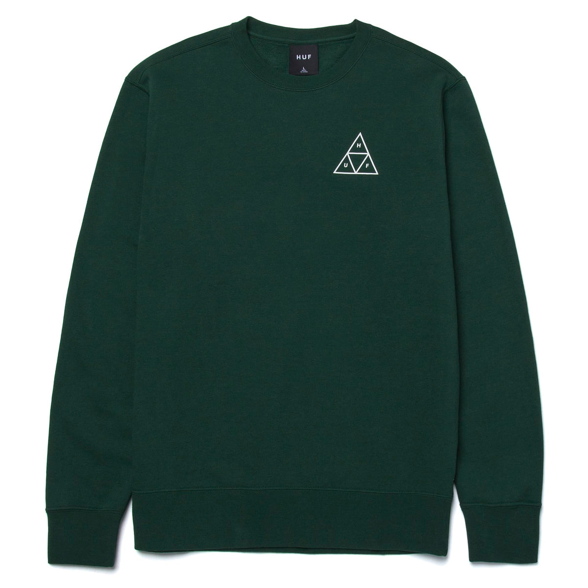 HUF Essentials Triple Triangle Crew Sweatshirt - Forest Green