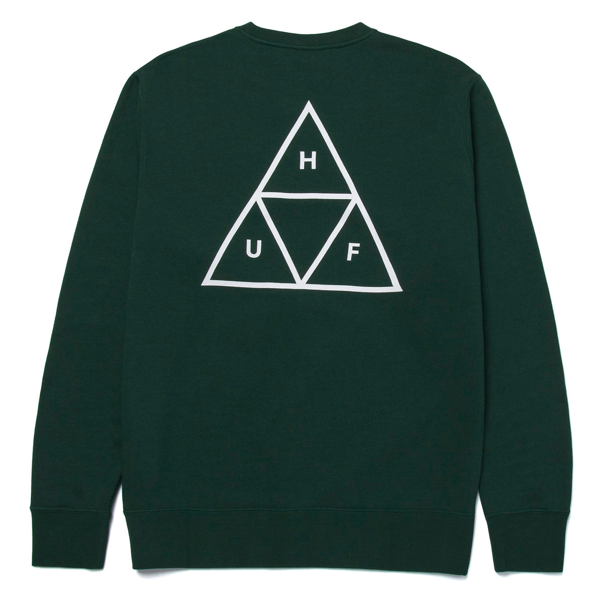 HUF Essentials Triple Triangle Crew Sweatshirt - Forest Green