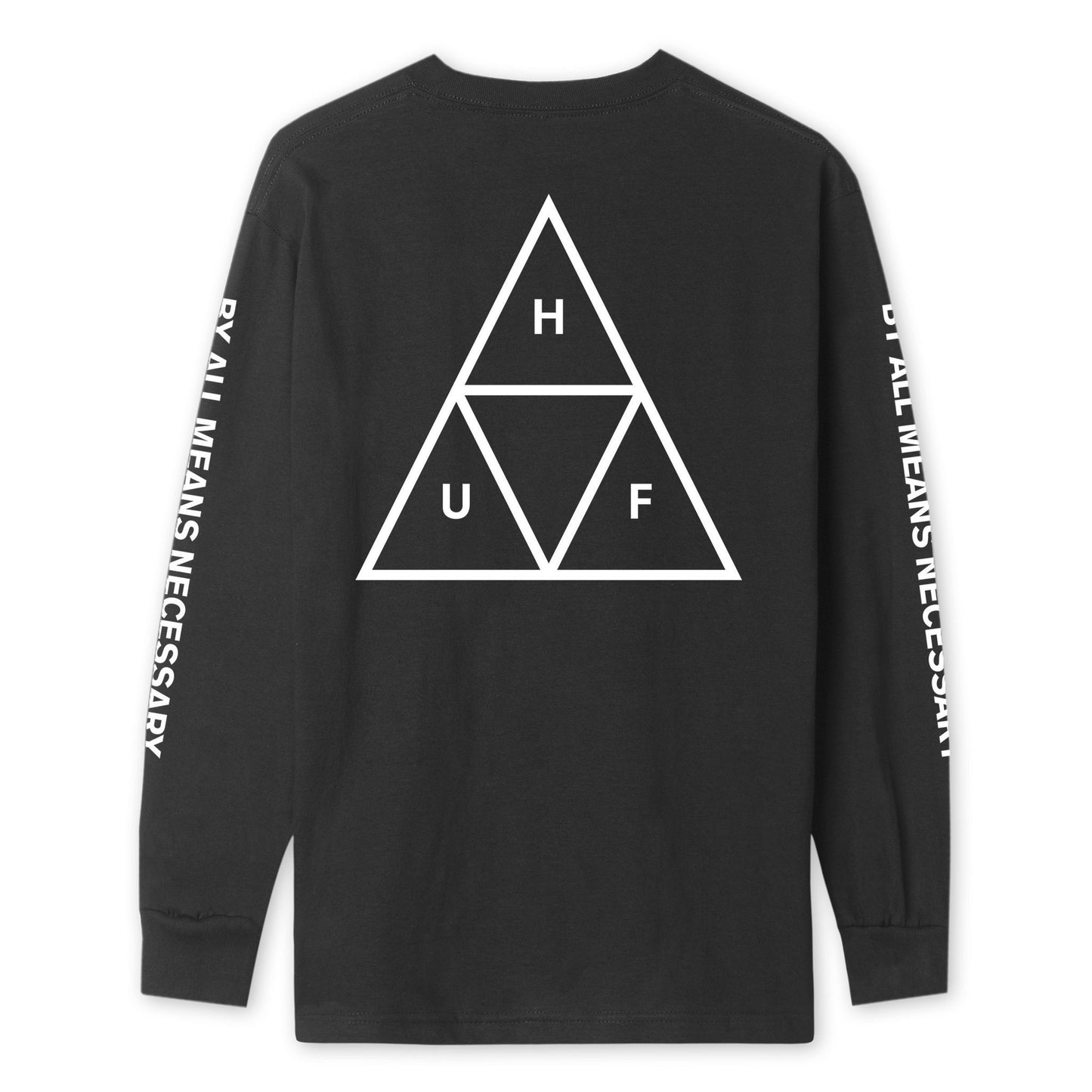 HUF Essentials Triple Triangle LS T-Shirt - Dk Green
