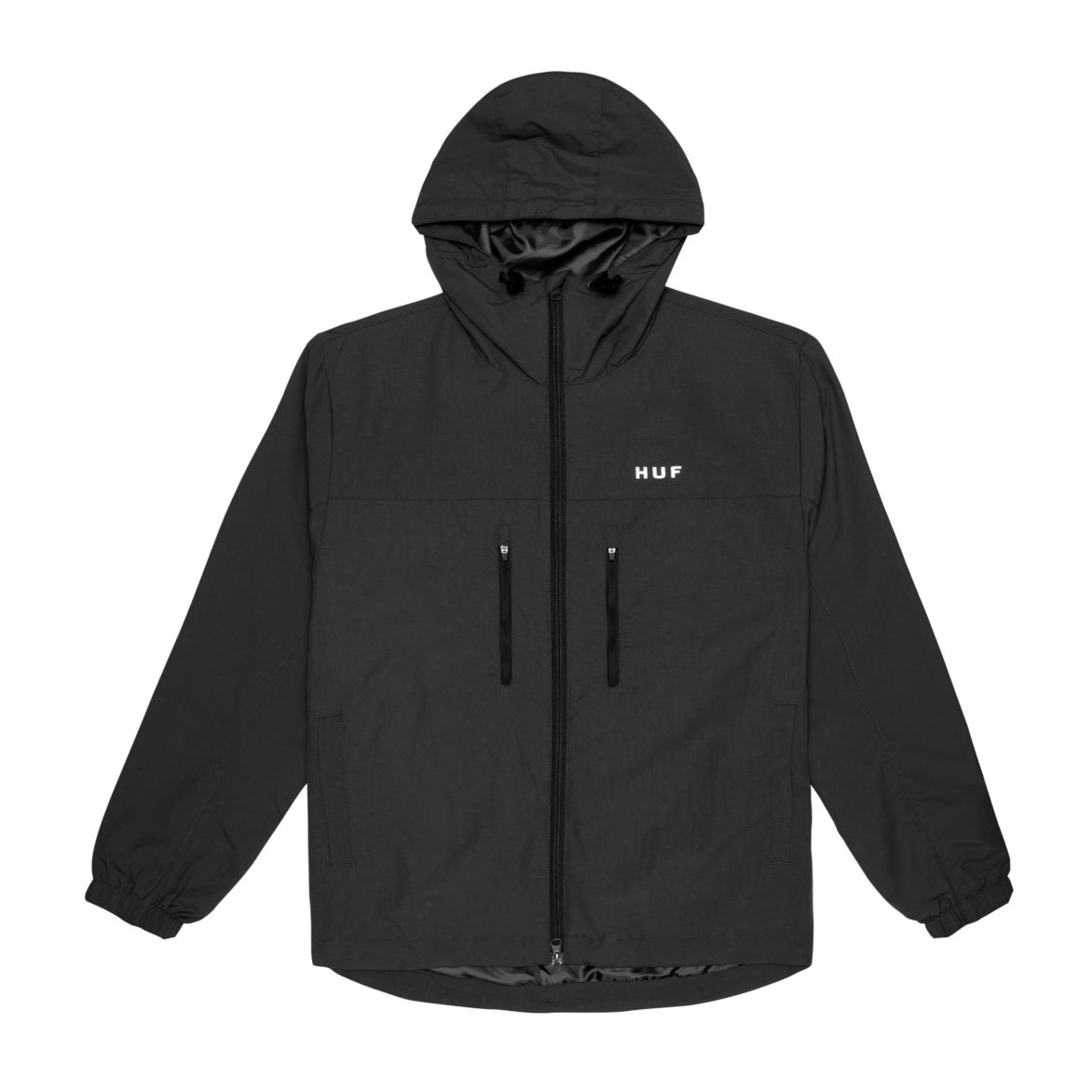 HUF Essentials Zip Standard Shell Jacket - Black
