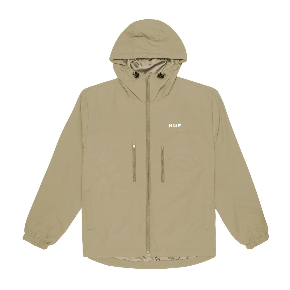 HUF Essentials Zip Standard Shell Jacket - Khaki