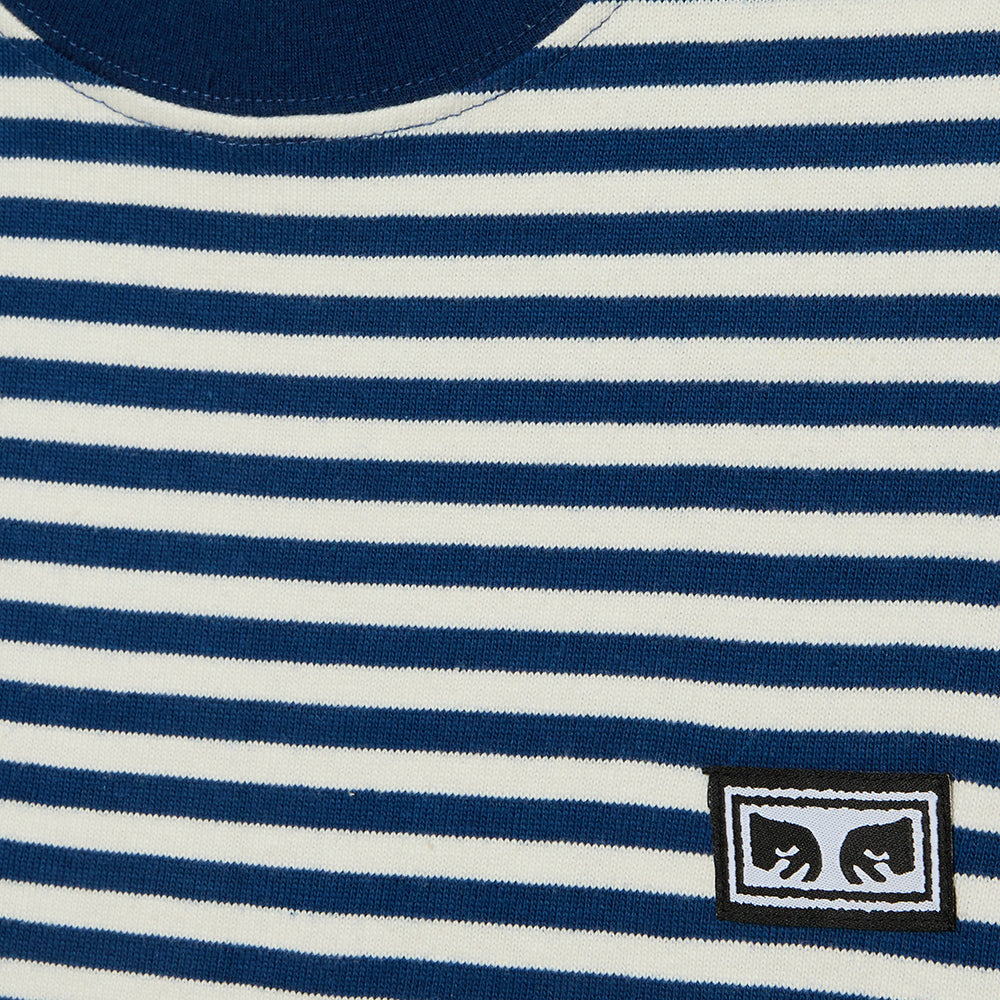 OBEY Established Works Eyes Stripe T-Shirt - Navy Peony