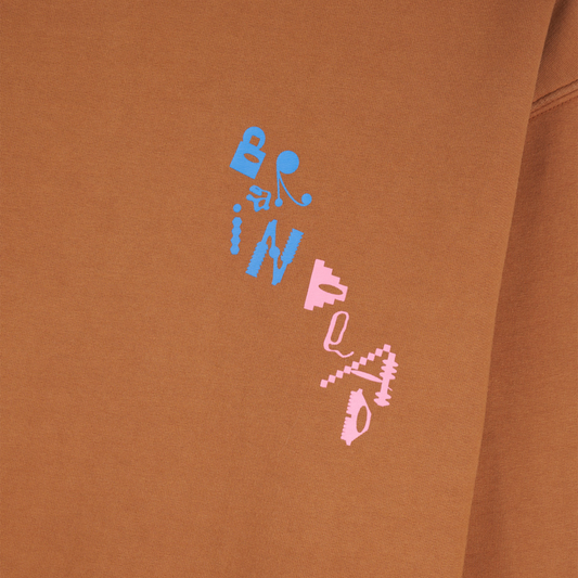 Brain Dead ET Crew Sweatshirt - Brown
