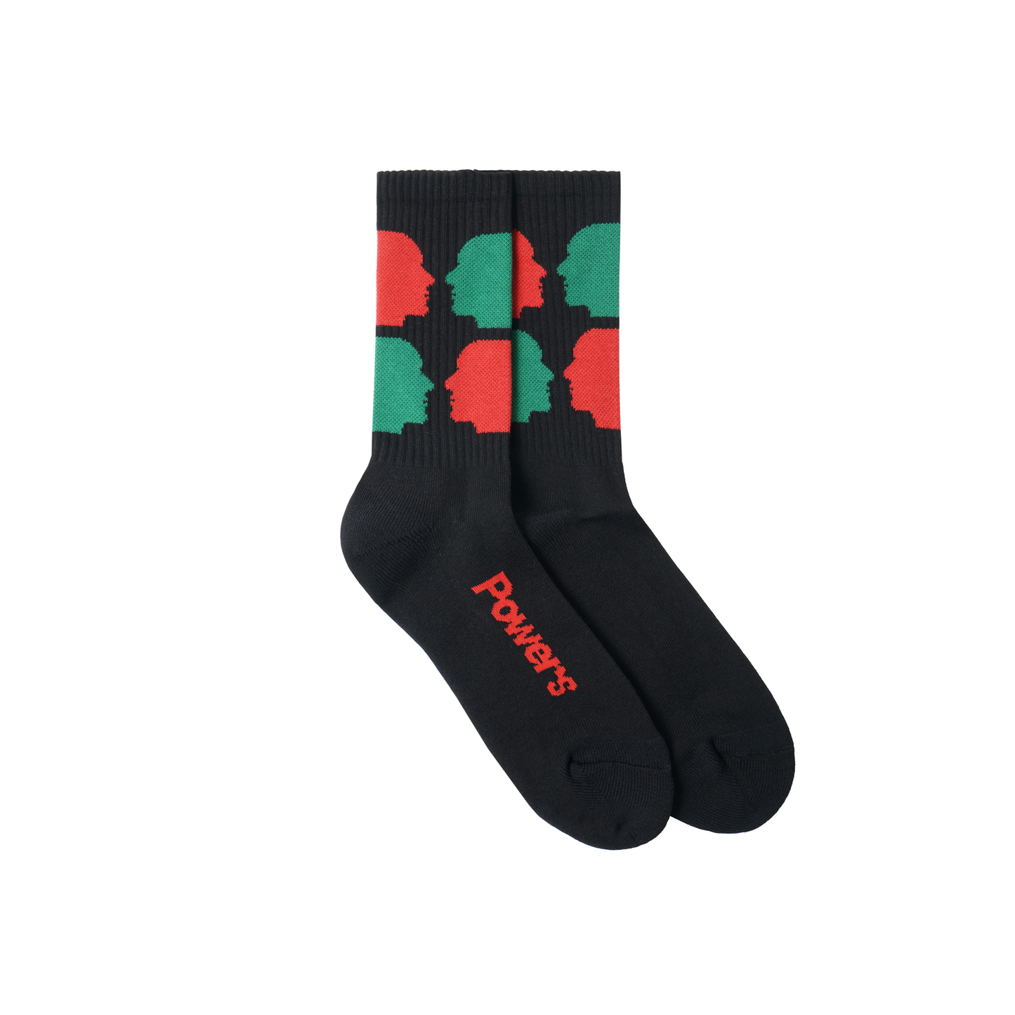 Powers Face 2 Face Striped 2 Pack Socks - Black