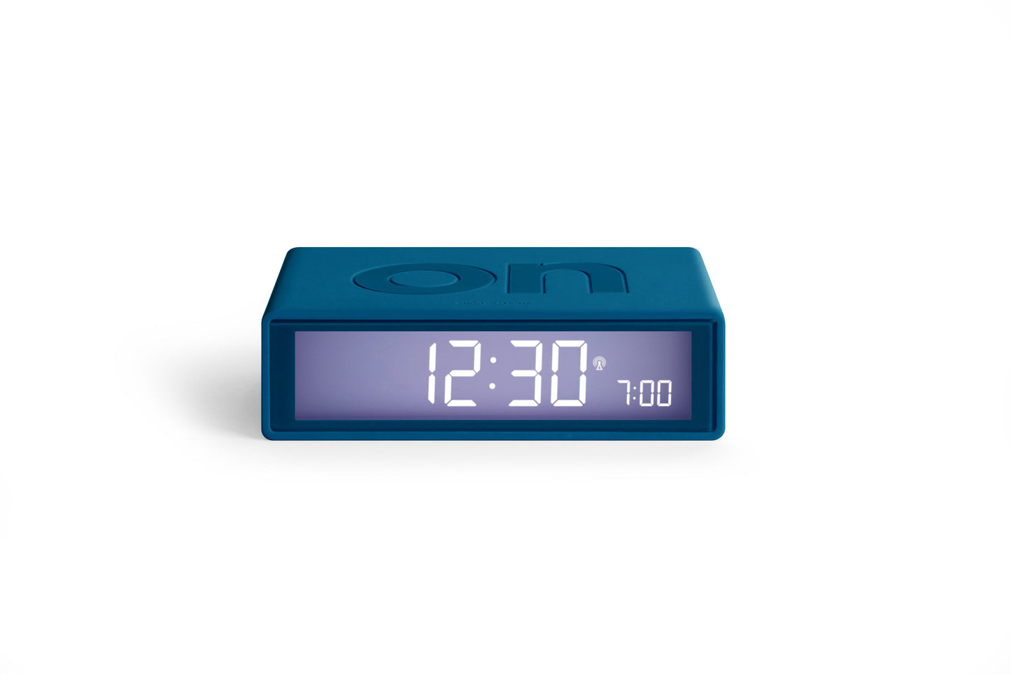 Lexon Flip + Reversible LCD Alarm Clock - Glossy Grey