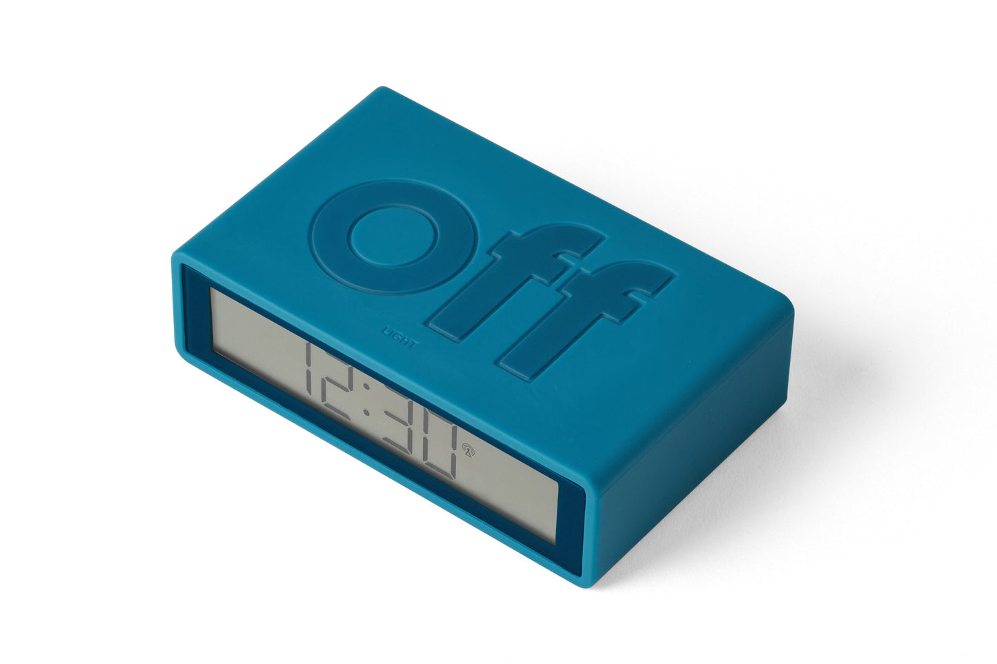 Lexon Flip + Reversible LCD Alarm Clock - Glossy Grey