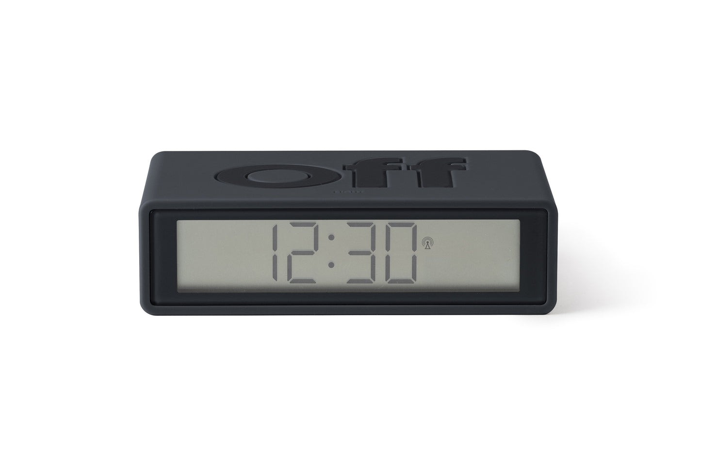 Lexon Flip + Reversible LCD Alarm Clock - Dark Grey