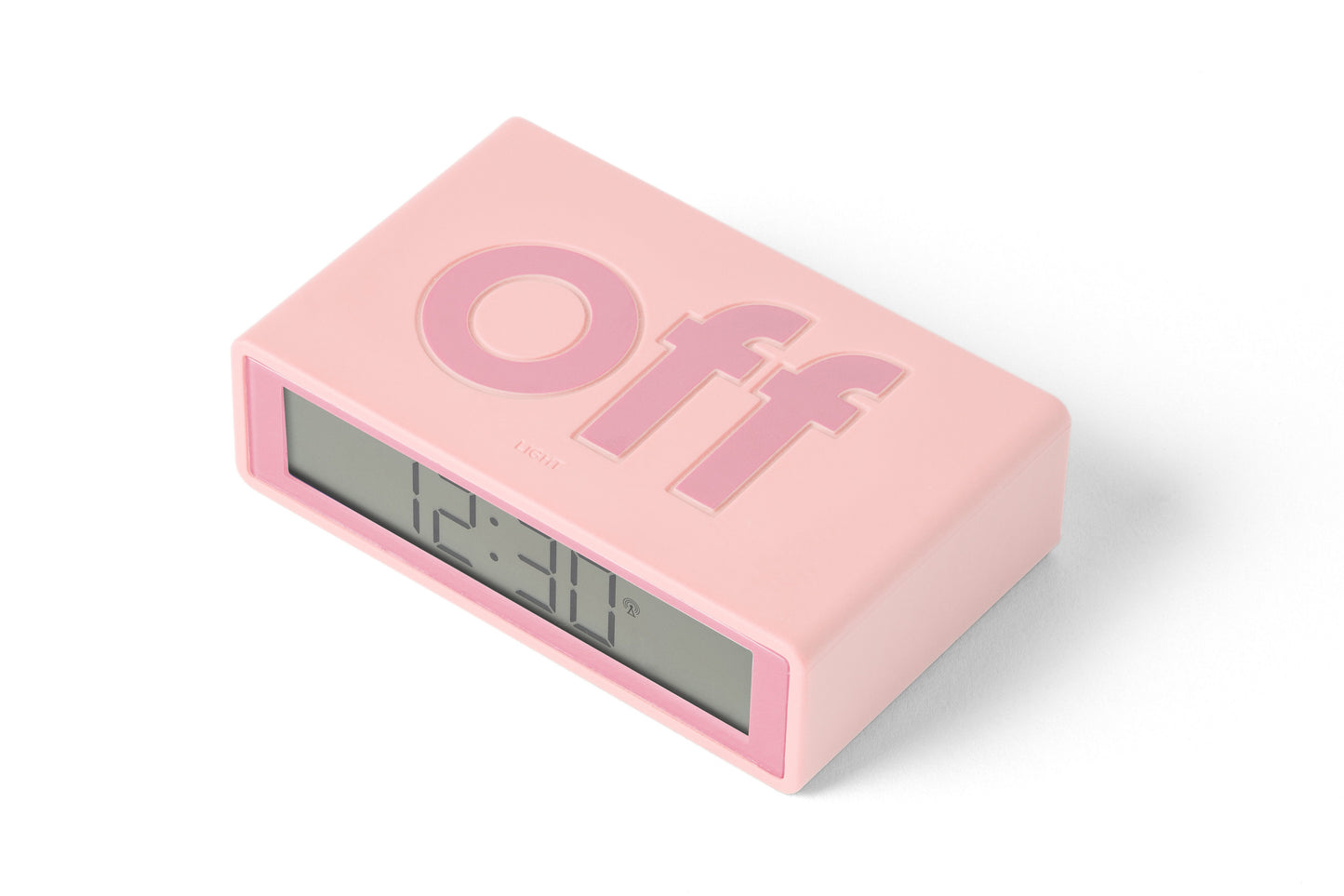 Lexon Flip + Reversible LCD Alarm Clock - Glossy Grey