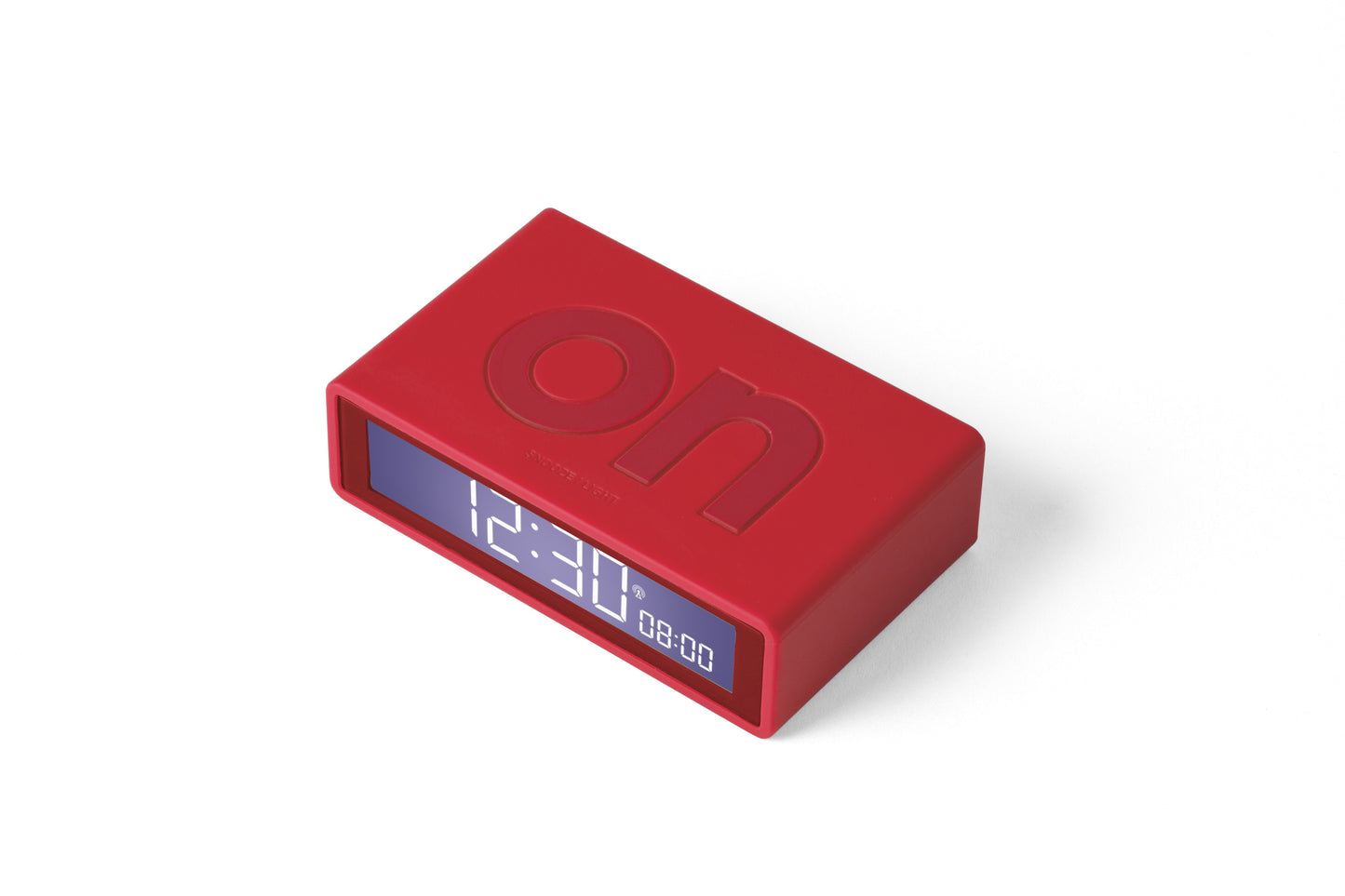 Lexon Flip + Reversible LCD Alarm Clock - Glossy Grey