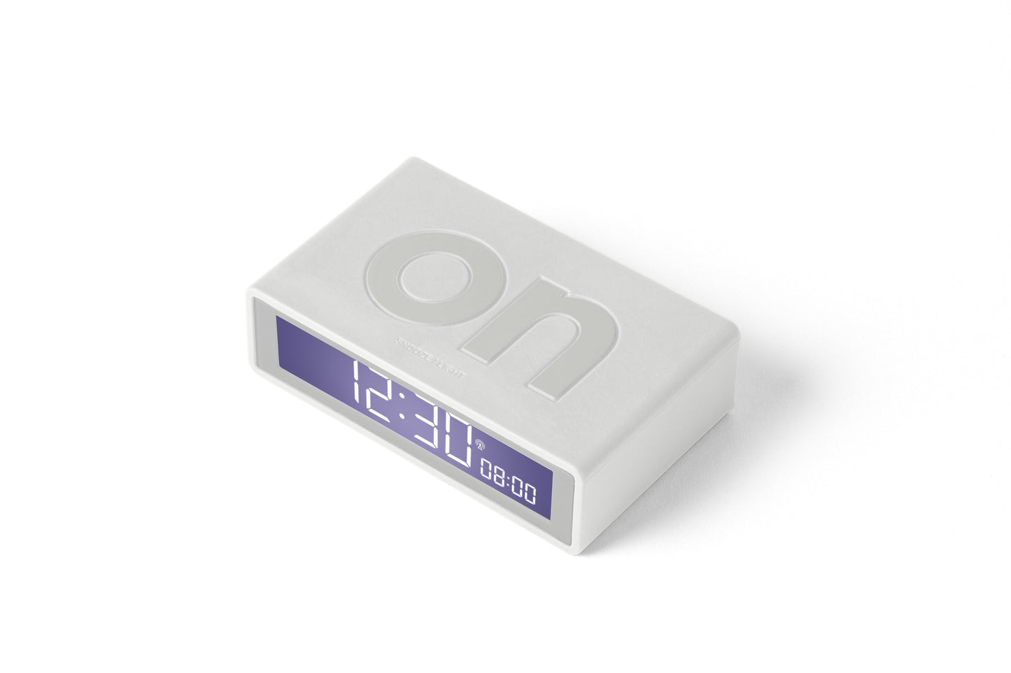 Lexon Flip + Reversible LCD Alarm Clock - Glossy Grey