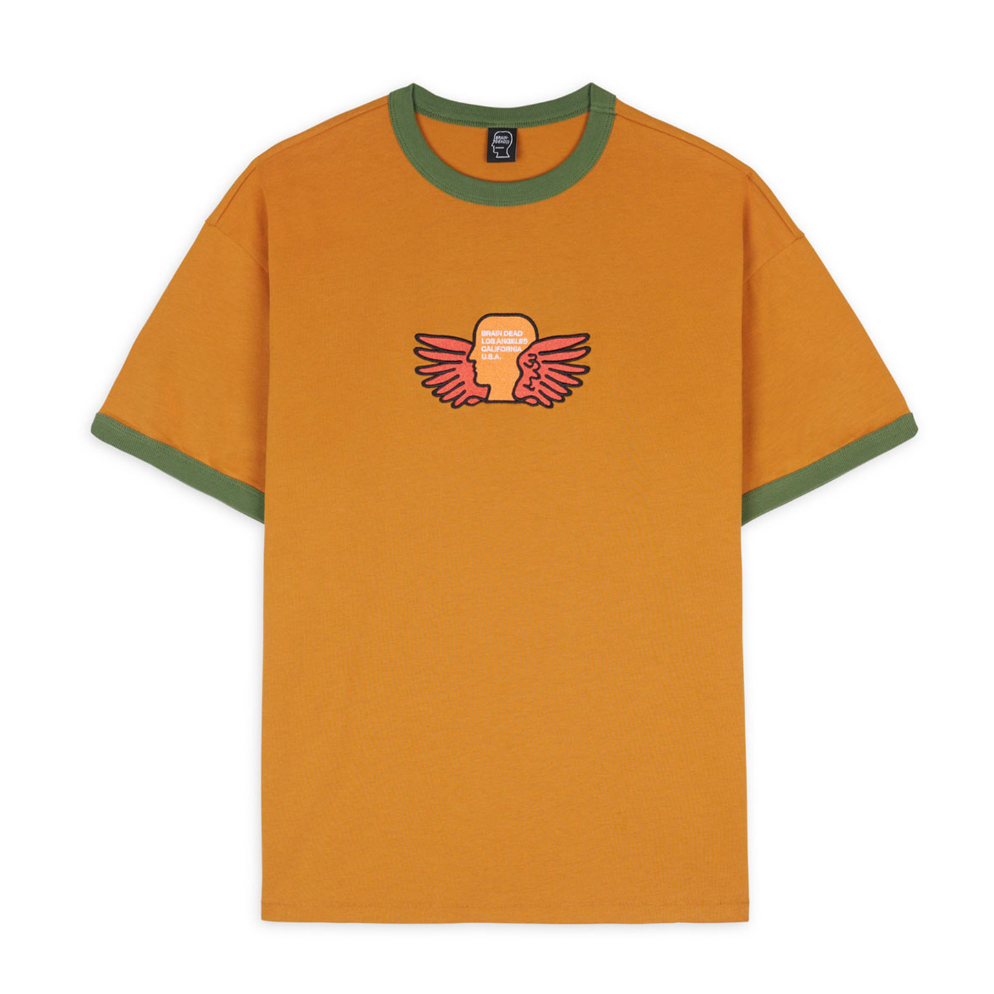 Brain Dead Flyer Ringers T-Shirt - Light Brown