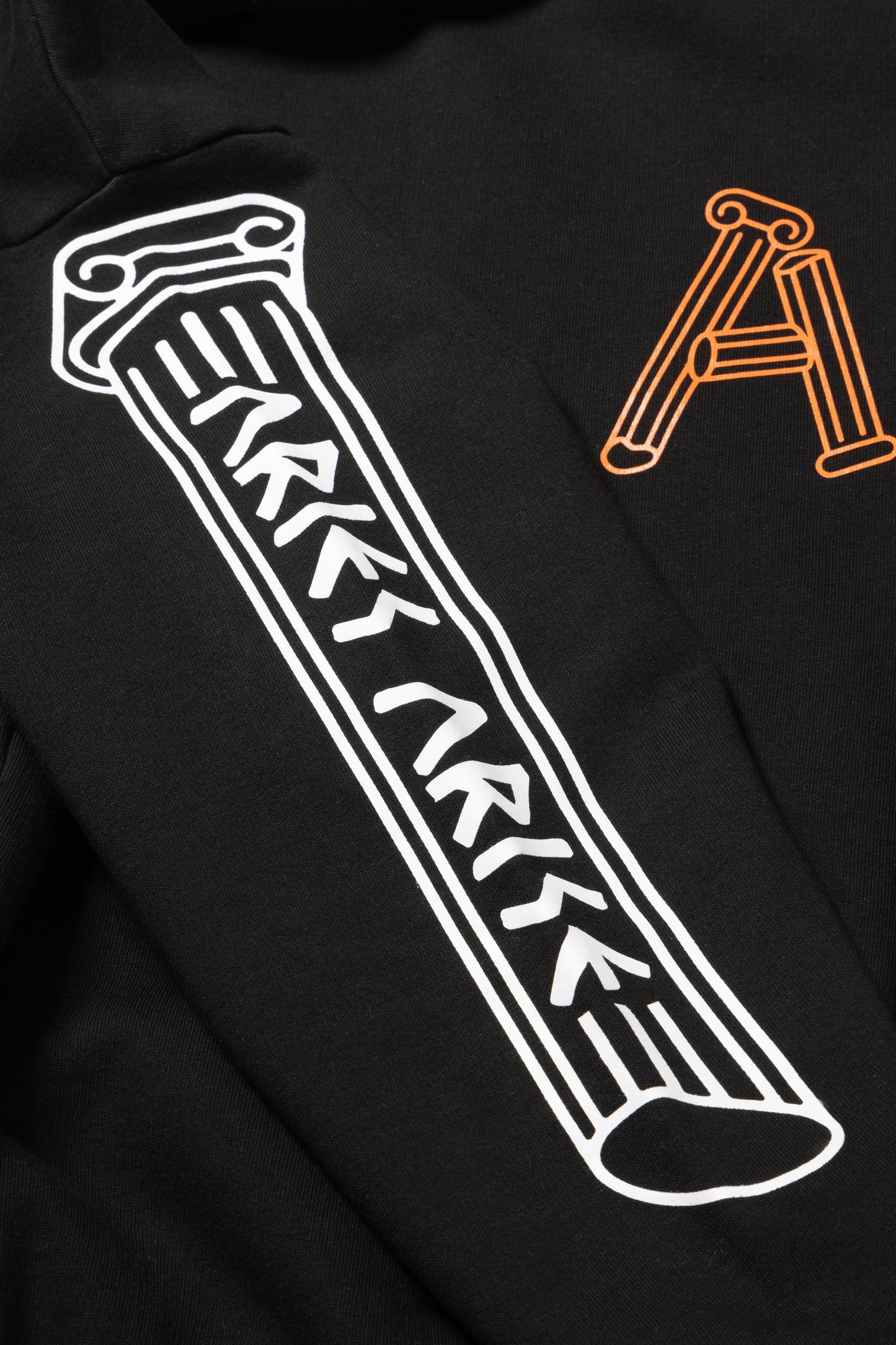 Aries Arise Greek Column Hoodie - Black