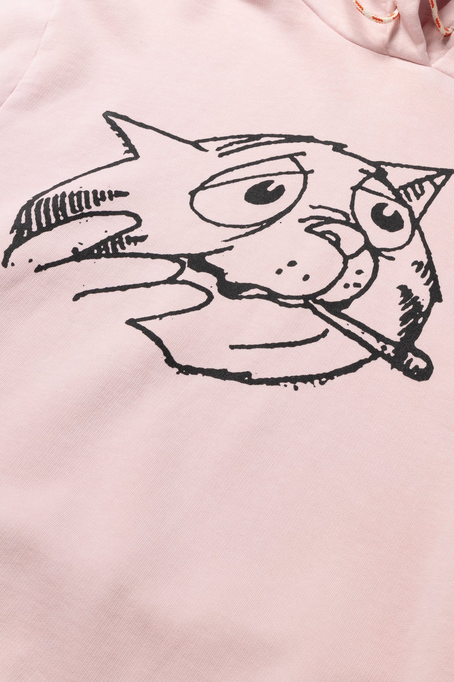 Aries Arise Worried Cat Acid Hoodie - Pink