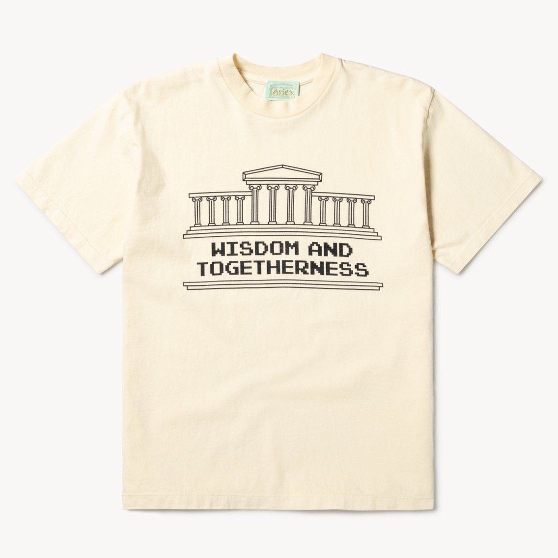 Aries Arise Wisdom and Togetherness T-Shirt - Alabaster