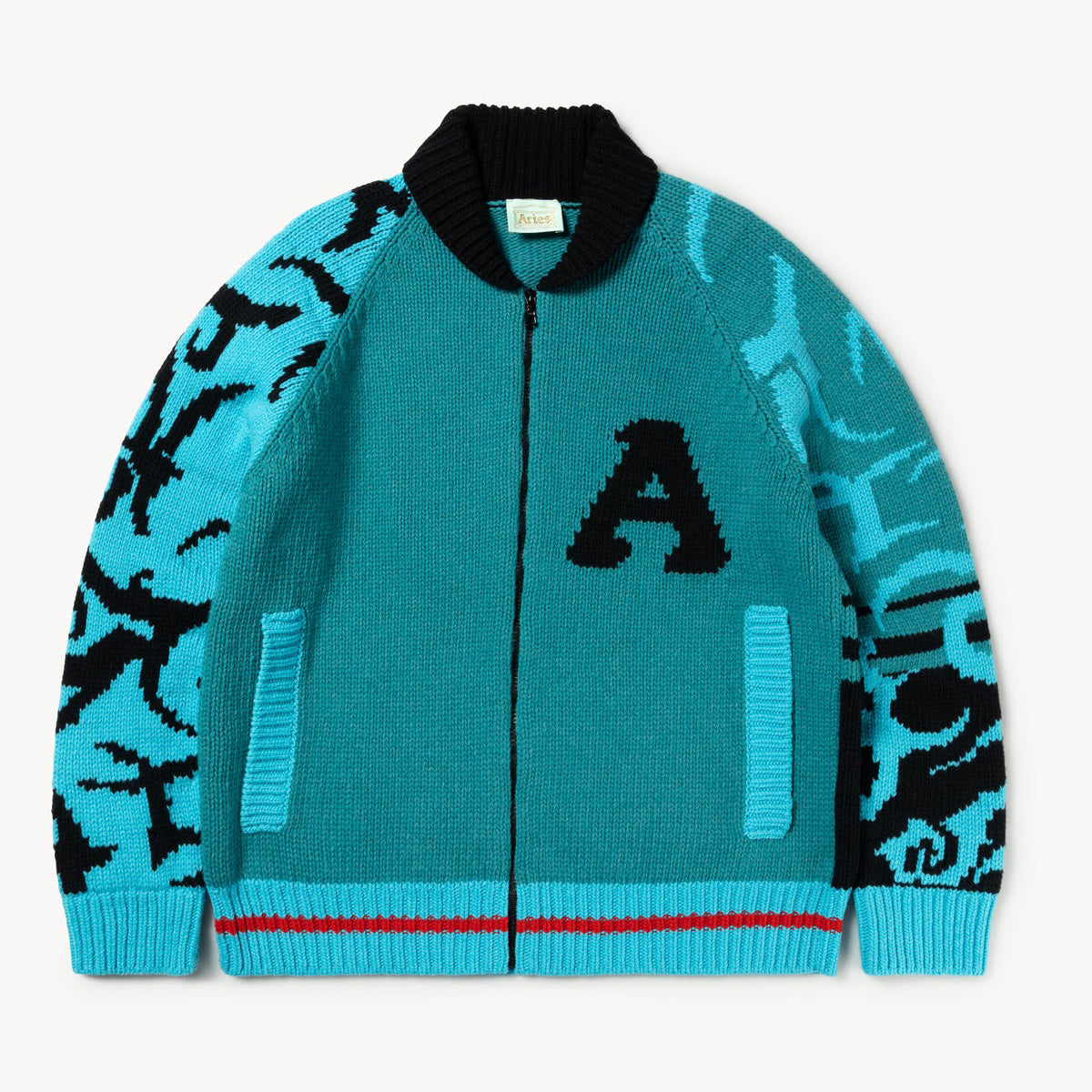 Aries Arise Varsity Zip Thru Knit - Multi