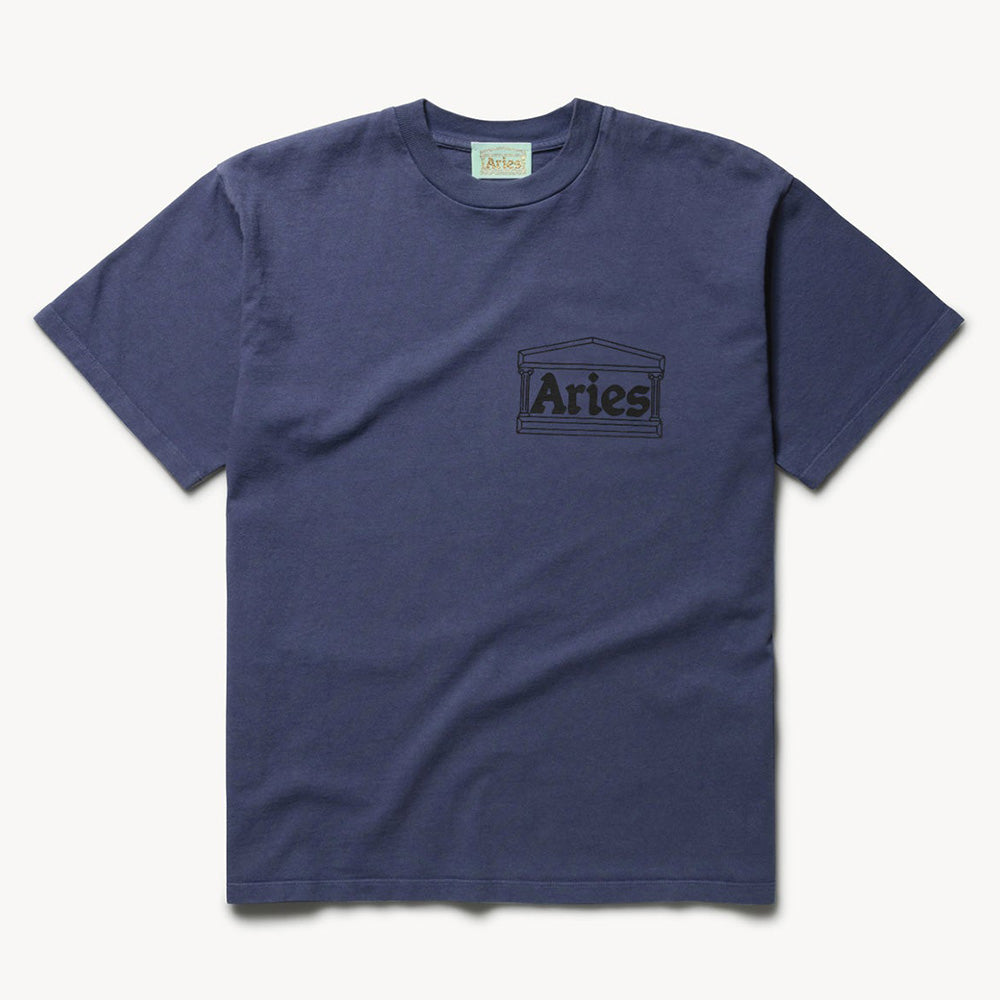 Aries Arise Temple T-Shirt - Navy