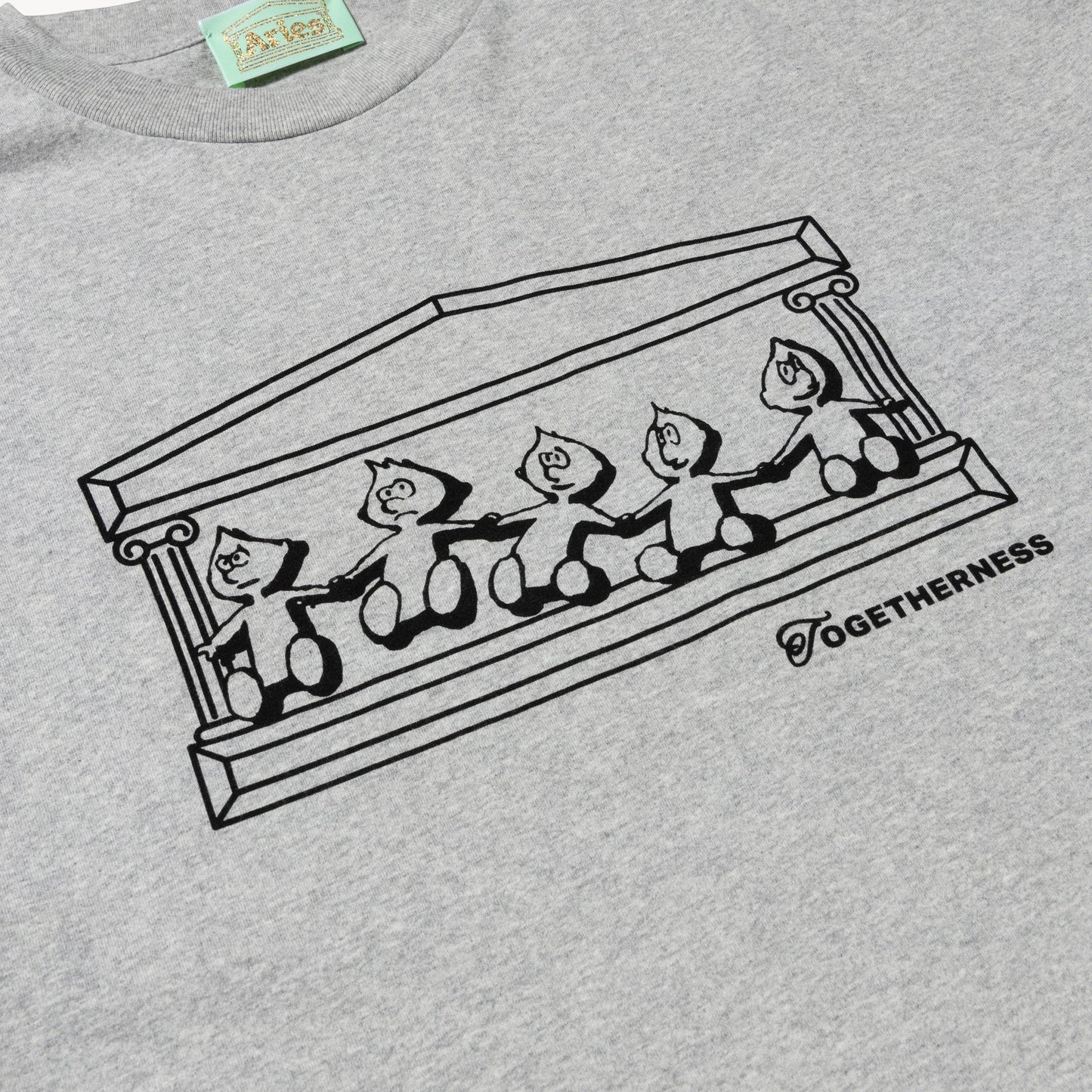 Aries Arise Togetherness T-Shirt - Grey Marl