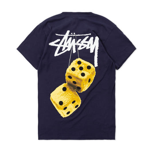 Stüssy Fuzzy Dice T-Shirt - Navy