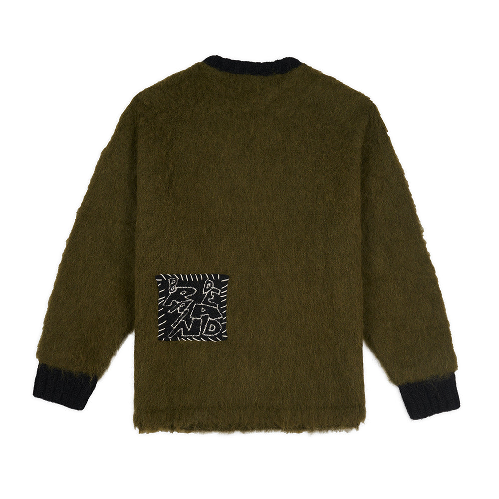 Brain Dead Future Vision Boxy Knit - Olive