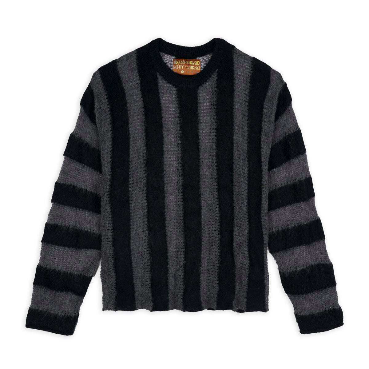 Brain Dead Fuzzy Threadbare Sweater - Black