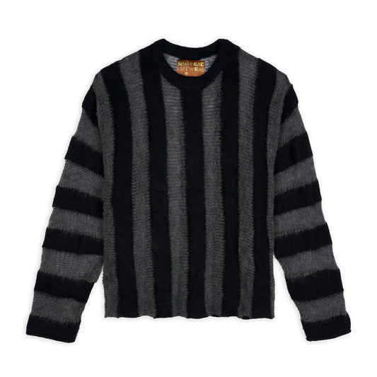 Brain Dead Fuzzy Threadbare Sweater - Black
