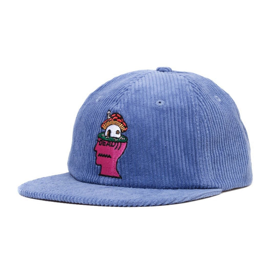 Brain Dead Mushroom Head Cord 6-Panel Hat - Blue