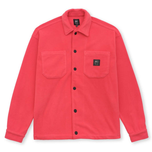 Brain Dead Polar Fleece Climber Shirt - Coral