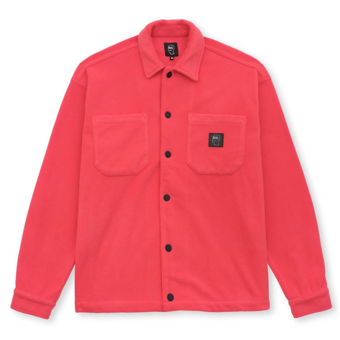 Brain Dead Polar Fleece Climber Shirt - Coral